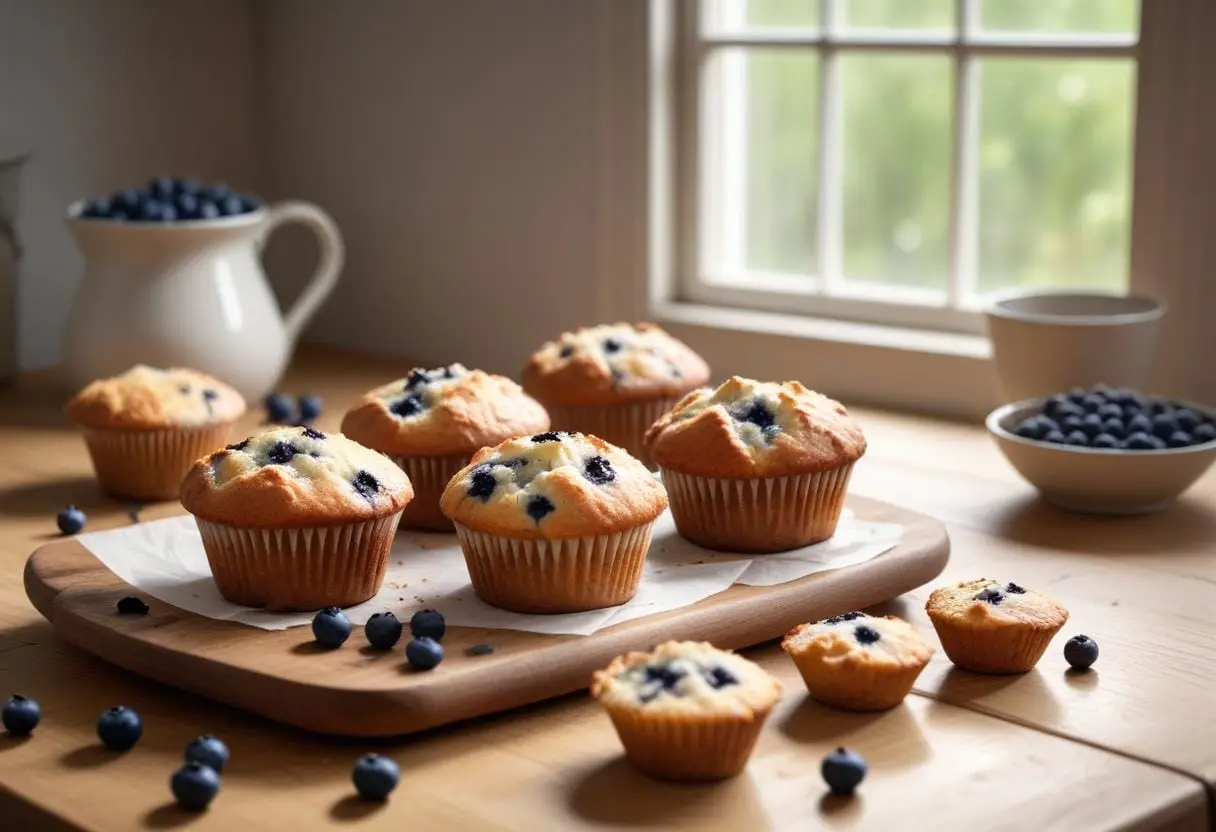 Baka blåbärsmuffins med cheesecakefyllning – så enkelt! illustration