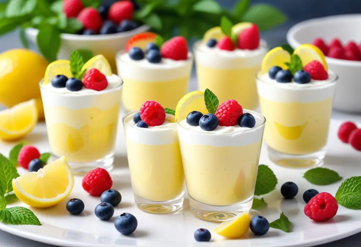 Läckra citronmousse illustration