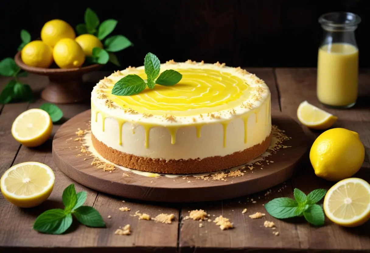 Citronmoussetårta som får gästerna att le illustration