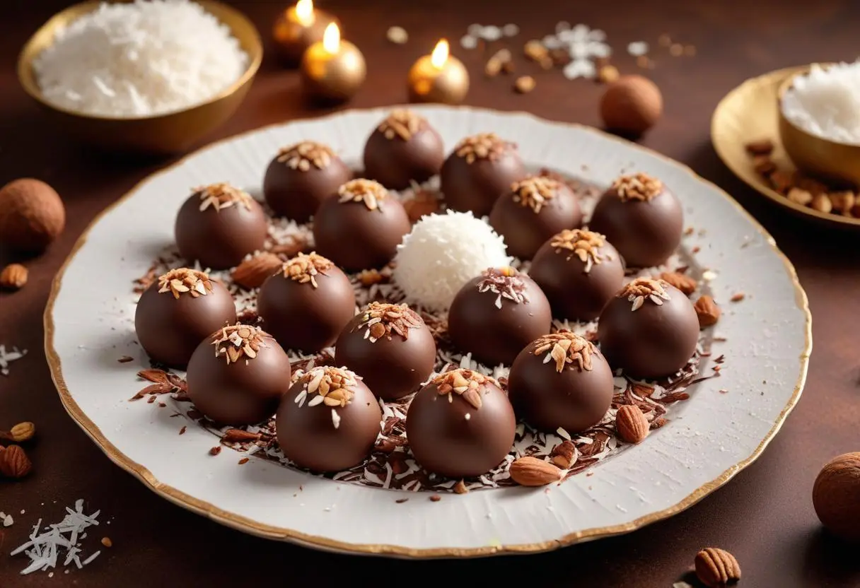 Lyxiga chokladbollar som gör dagen bättre illustration
