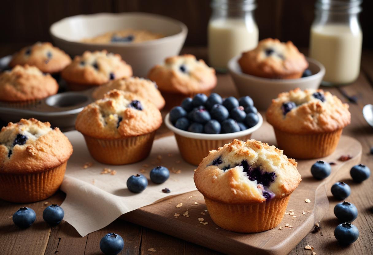 Sätt fart på bakningen med blåbärsmuffins med crunch! illustration